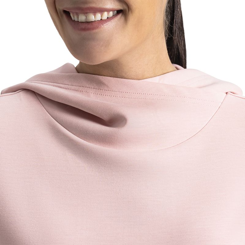 Cowl Hoodie Women - Chalk Pink