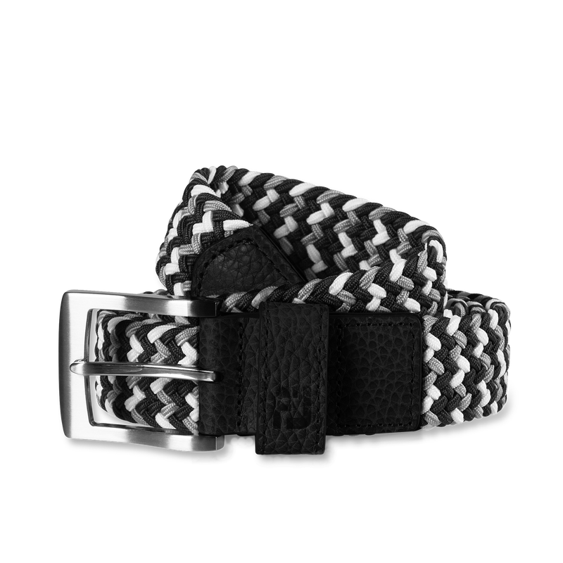 Woven Golf Belt - Black / Charcoal / Grey