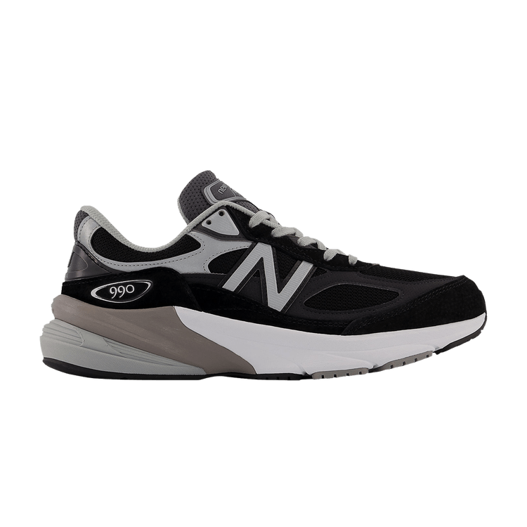 990v6 Made in USA 4E Wide 'Black Silver'