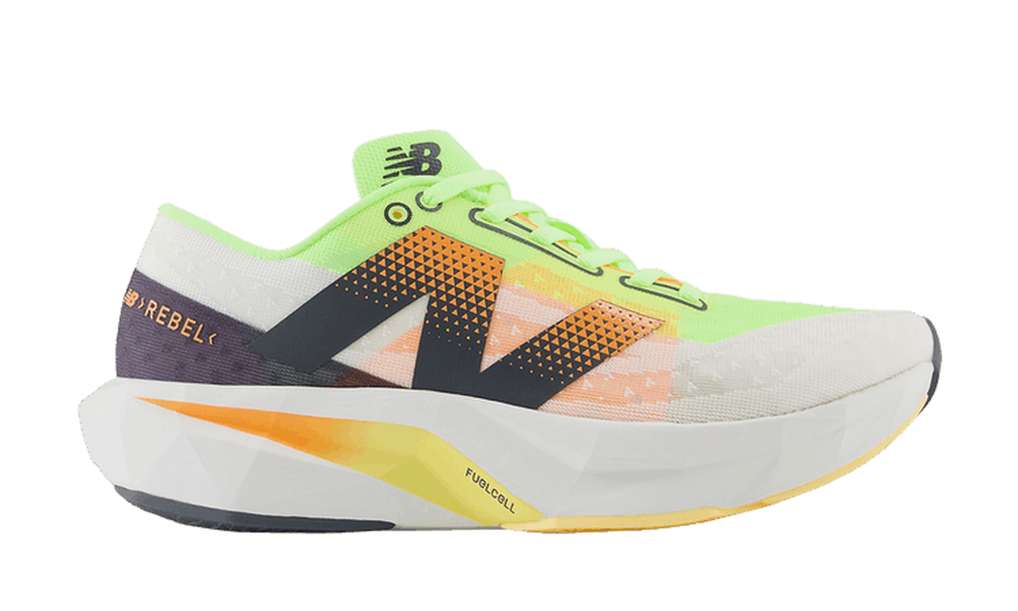 Wmns FuelCell Rebel v4 'White Bleached Lime Glo'
