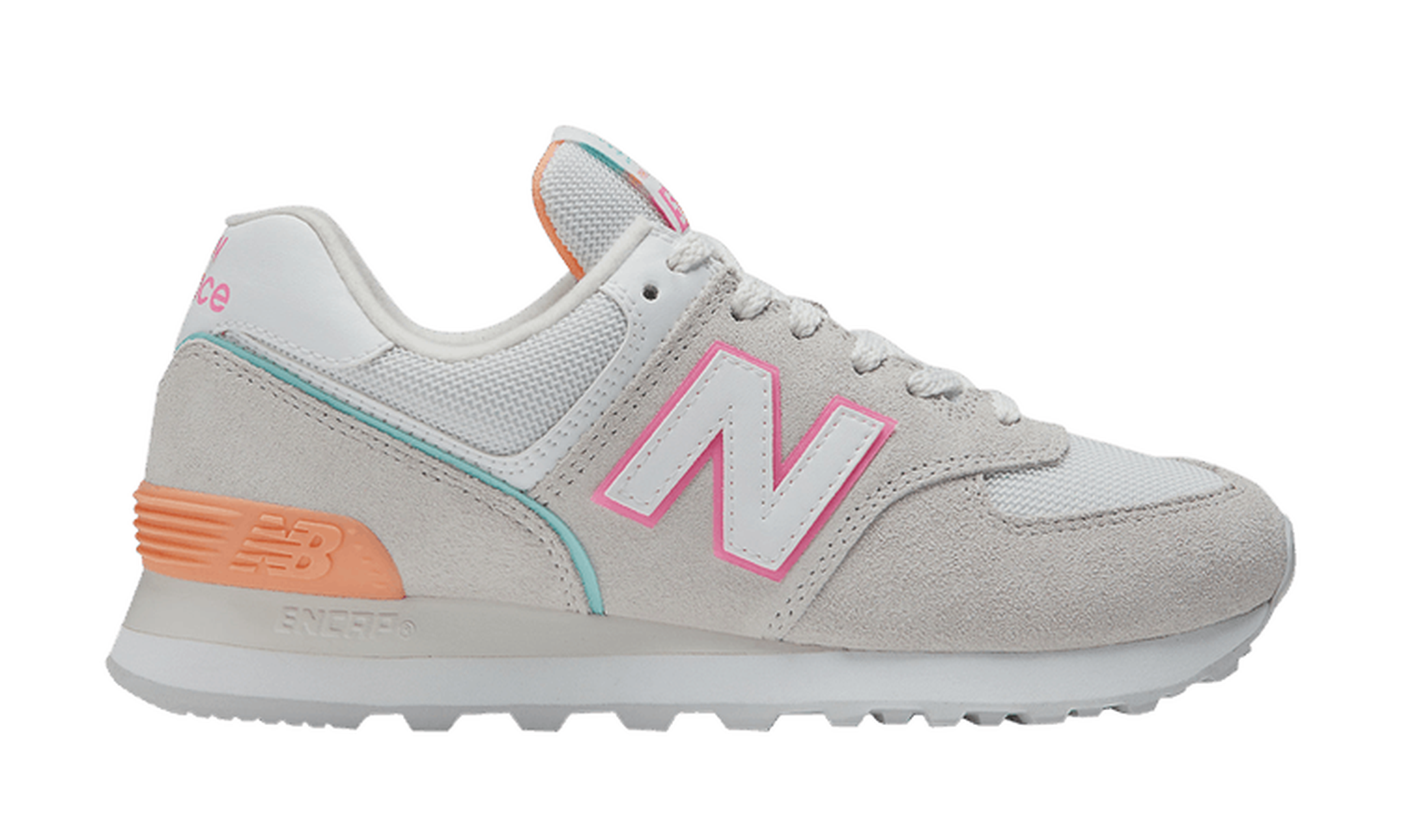 Wmns 574 Wide 'Nimbus Cloud Peach Glaze'