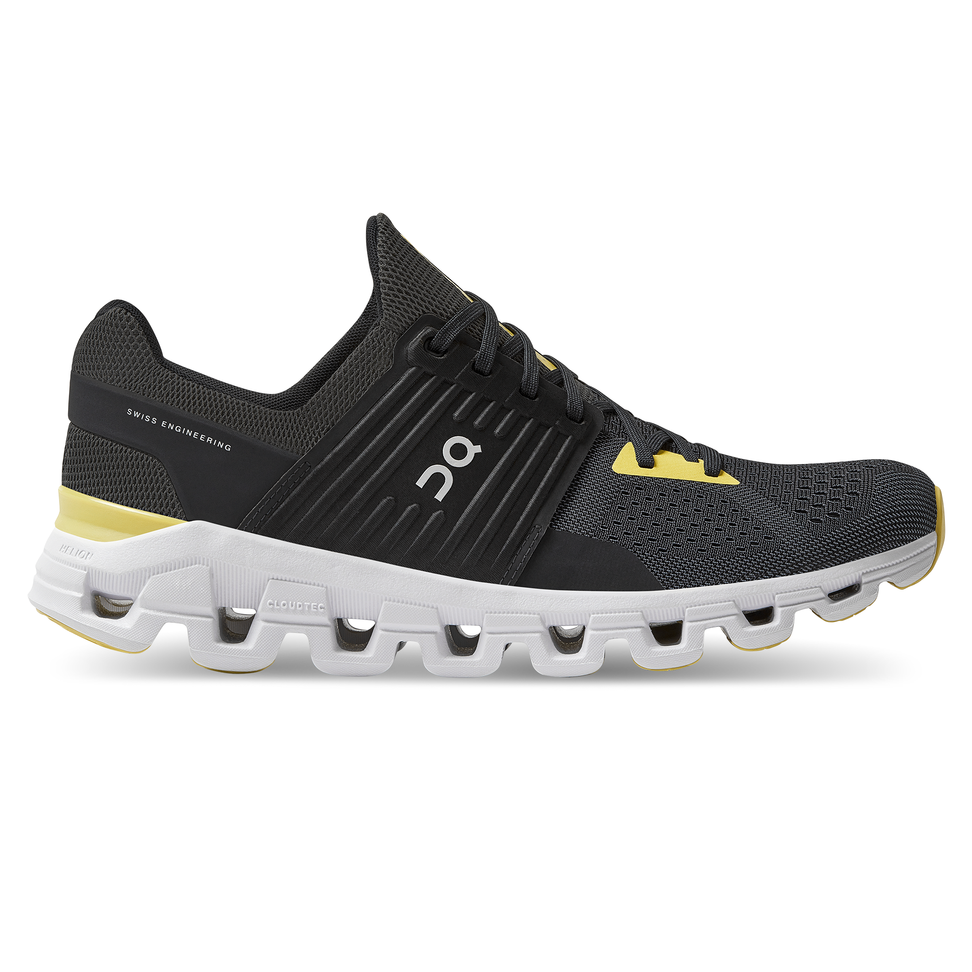 On Running Cloudswift Magnet Black Citron Yellow