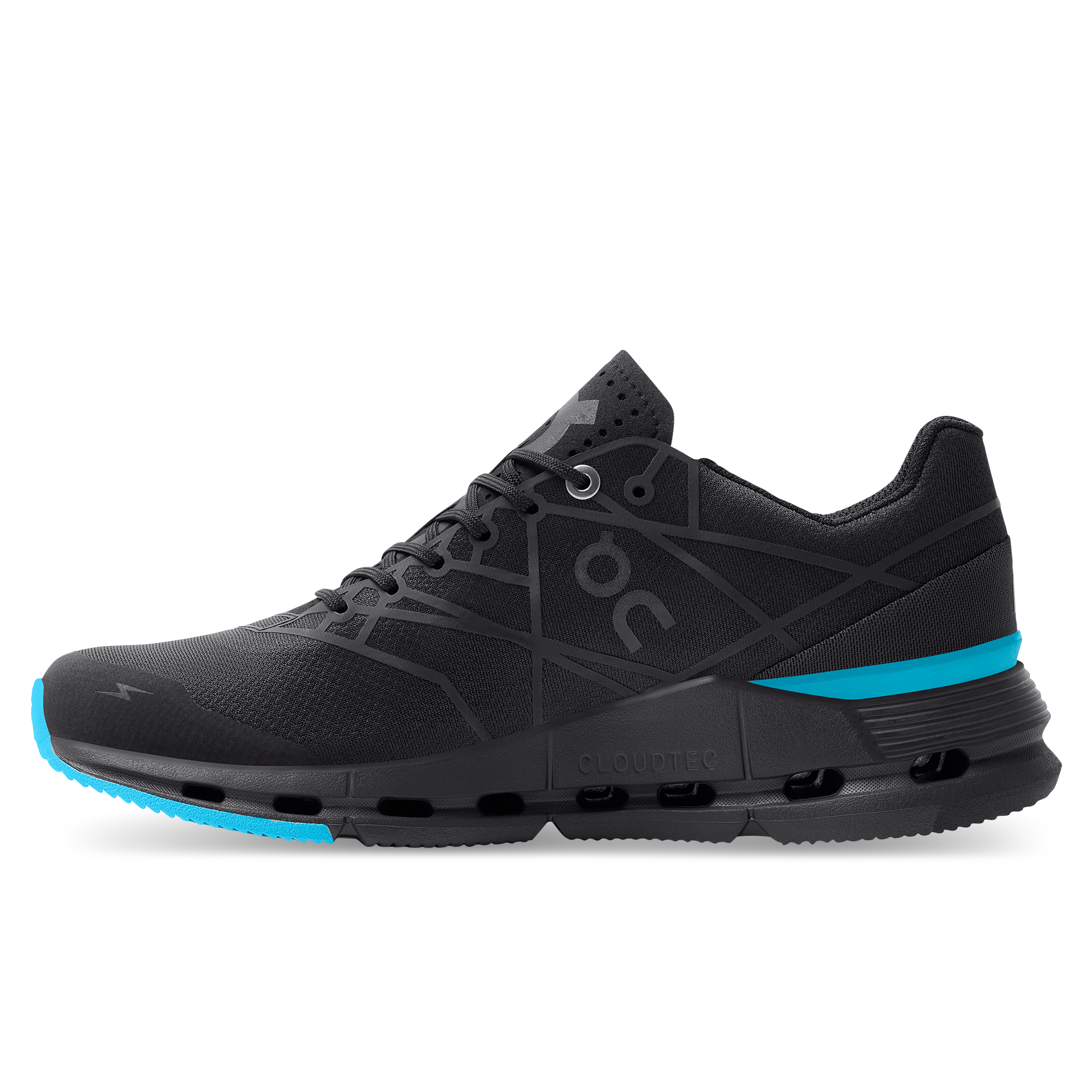 On Running Cloudnova Z5 Black Cyan (Women's)