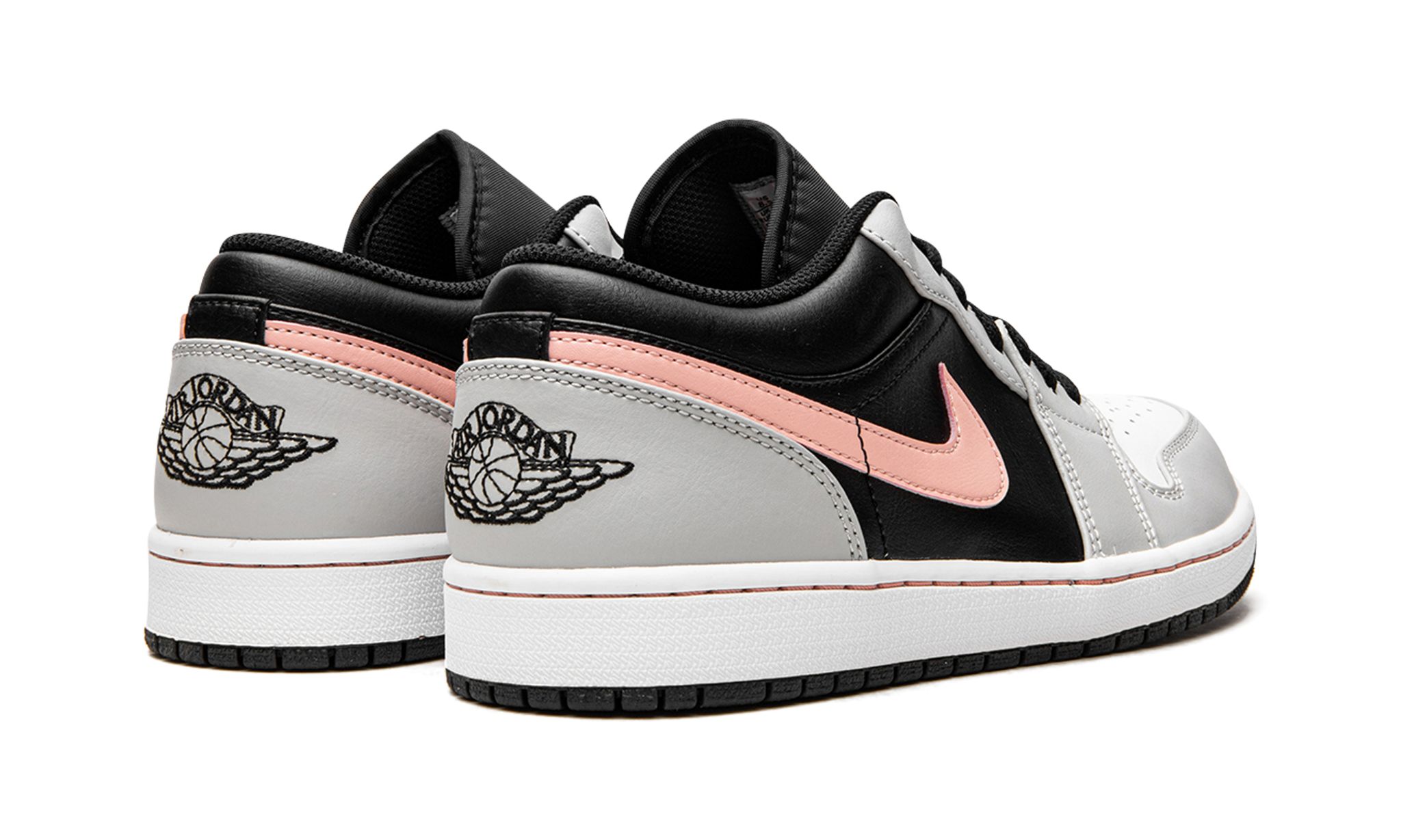 Air Jordan 1 Low Black Grey Fog Bleached Coral