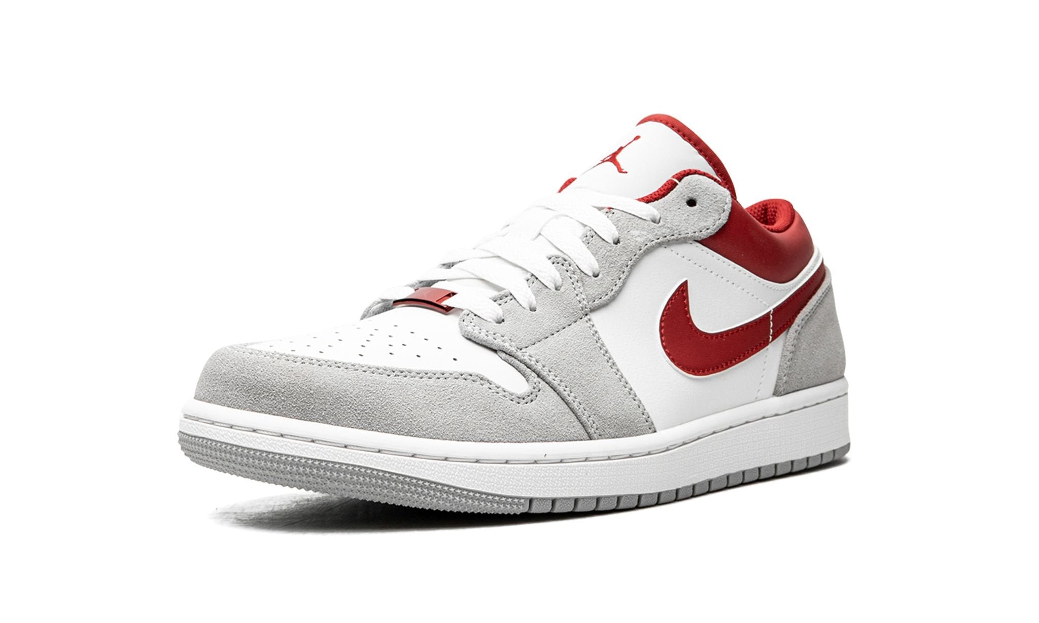 Air Jordan 1 Low SE White Grey Red / Light smoke grey gym red