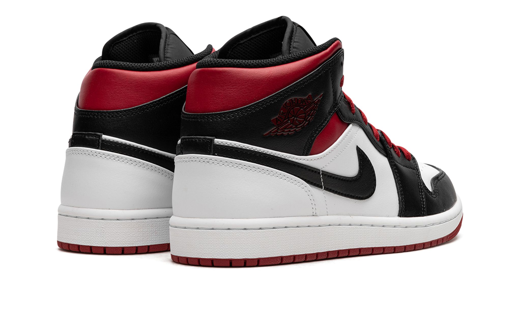 Air Jordan 1 Mid Black Toe White Gym Red