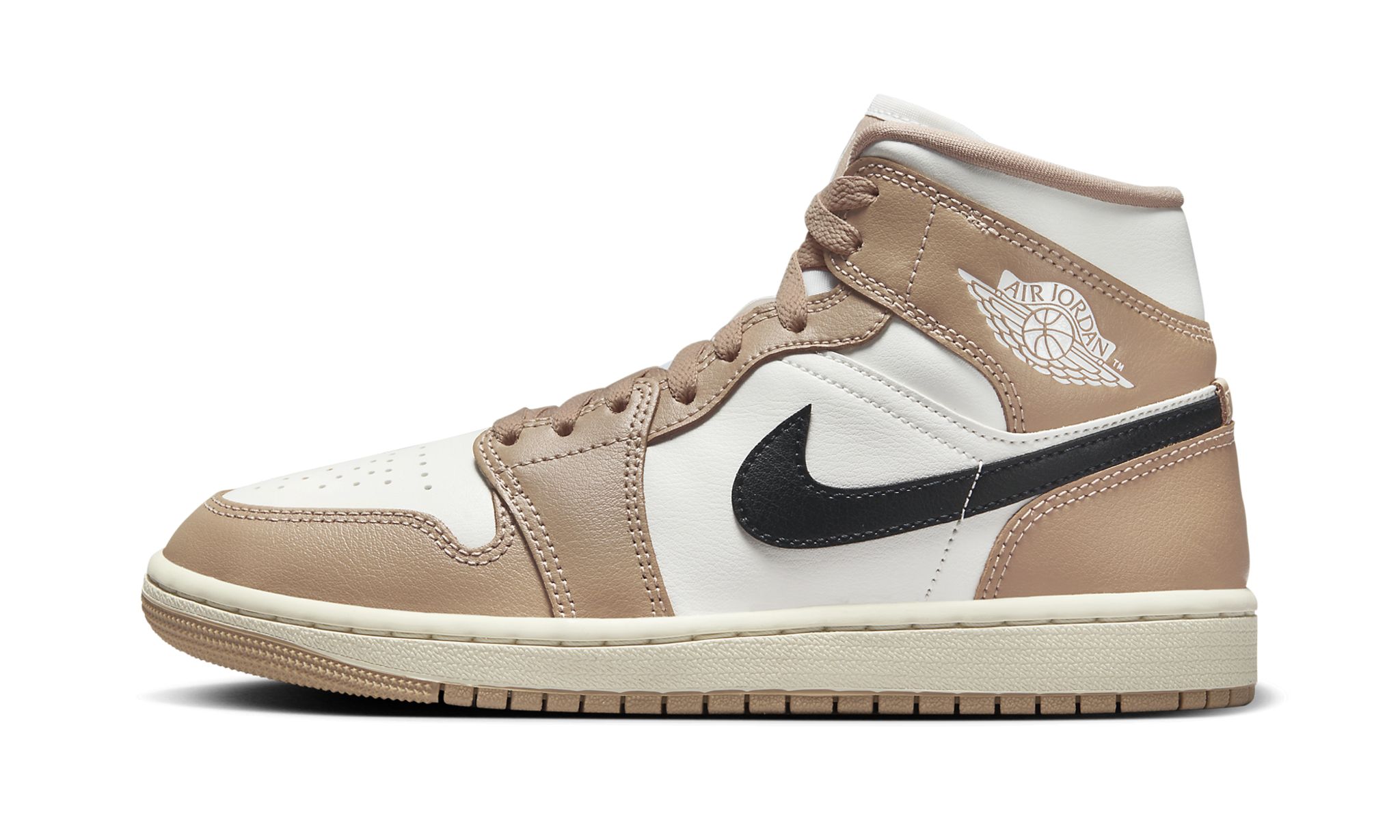 Air Jordan 1 Mid Tan / Black Desert