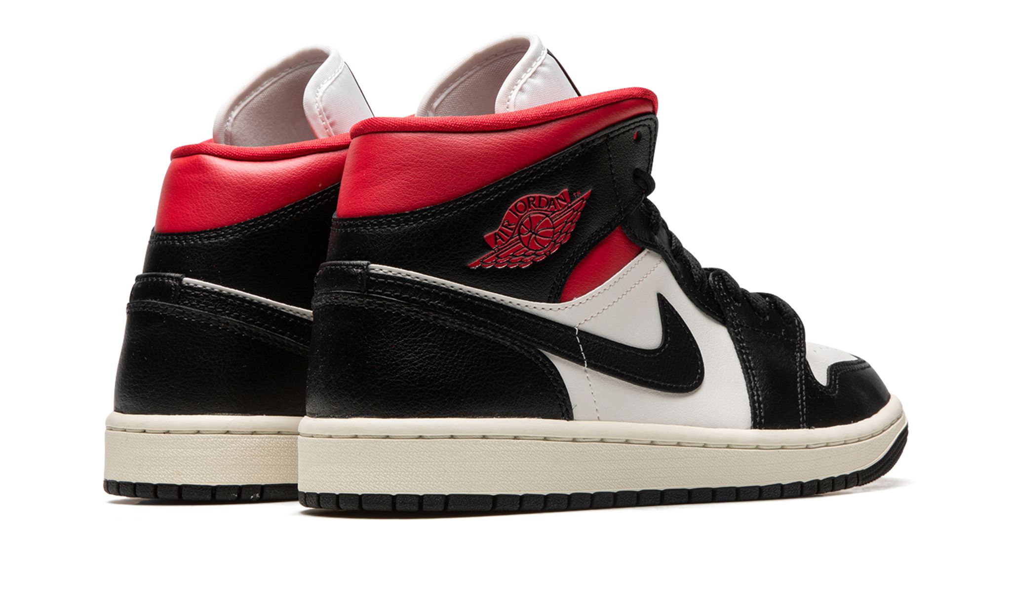 Wmns Air Jordan 1 Mid Black Sail Gym Red