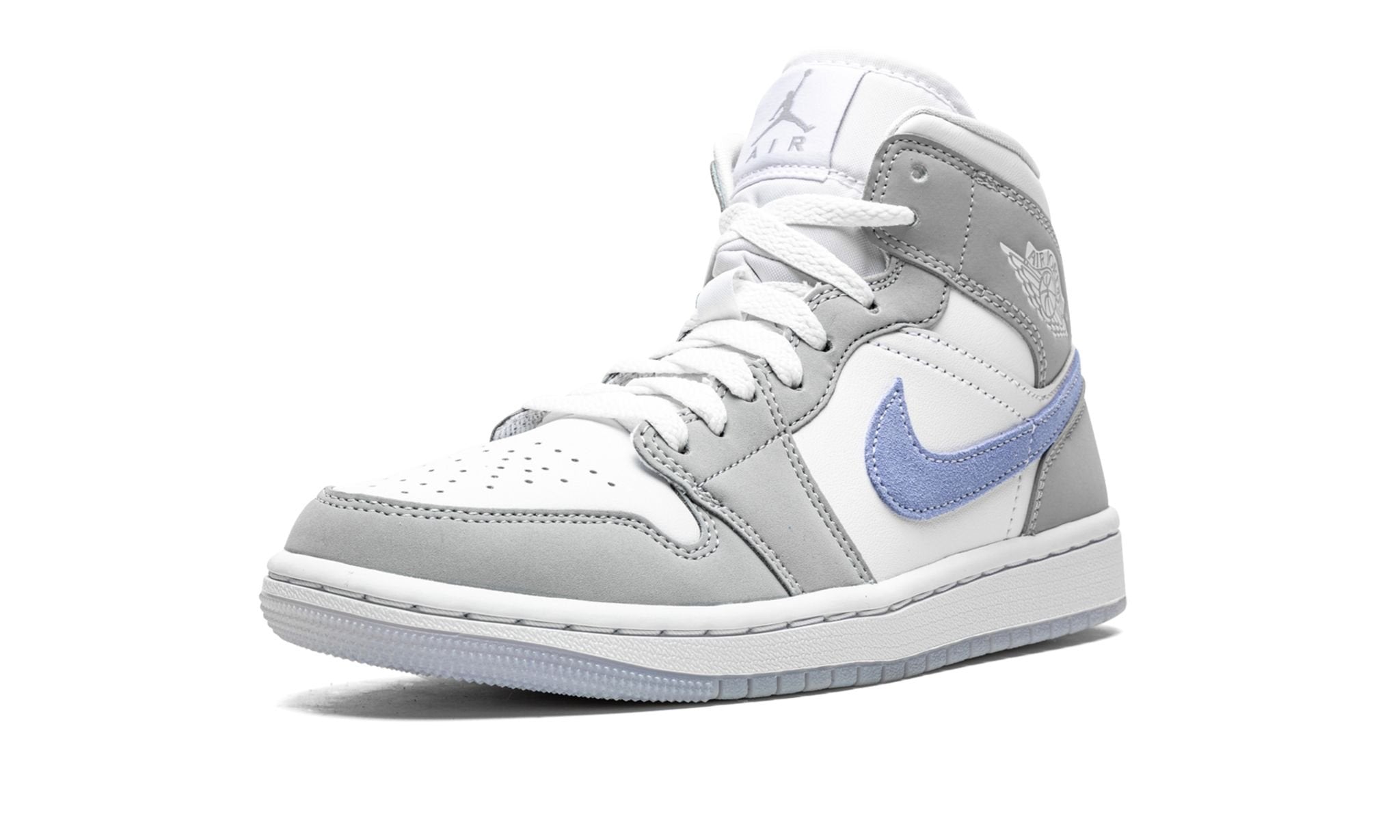 Wmns Air Jordan 1 Mid Wolf Grey Aluminum