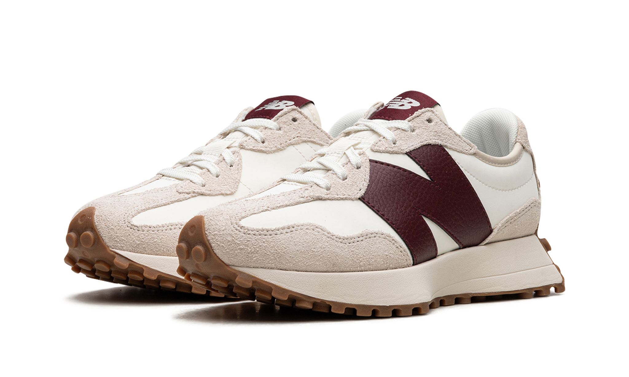 Wmns 327 'White Dark Red'