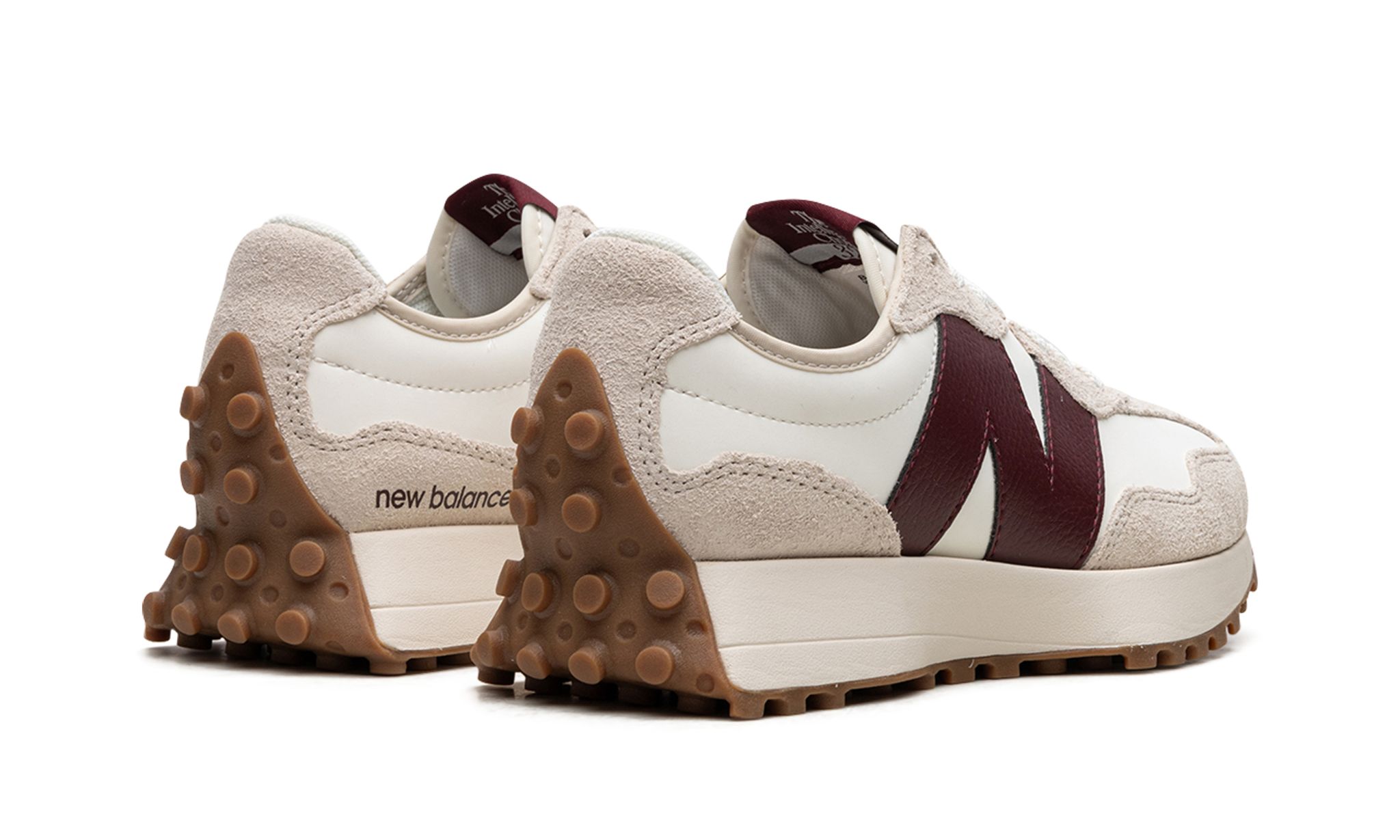 Wmns 327 'White Dark Red'