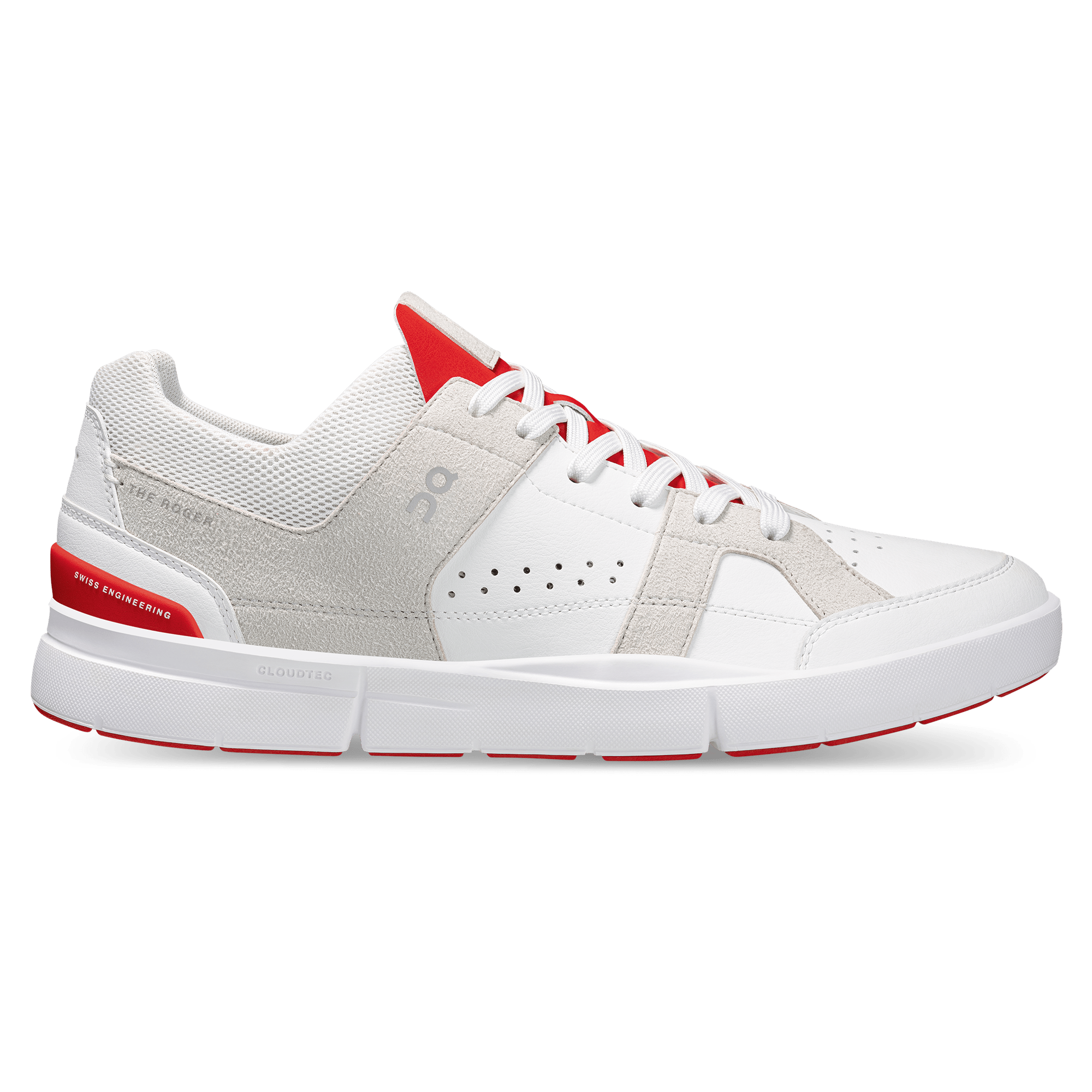On The Roger Clubhouse White Grey Red - Guerdon Kicks -