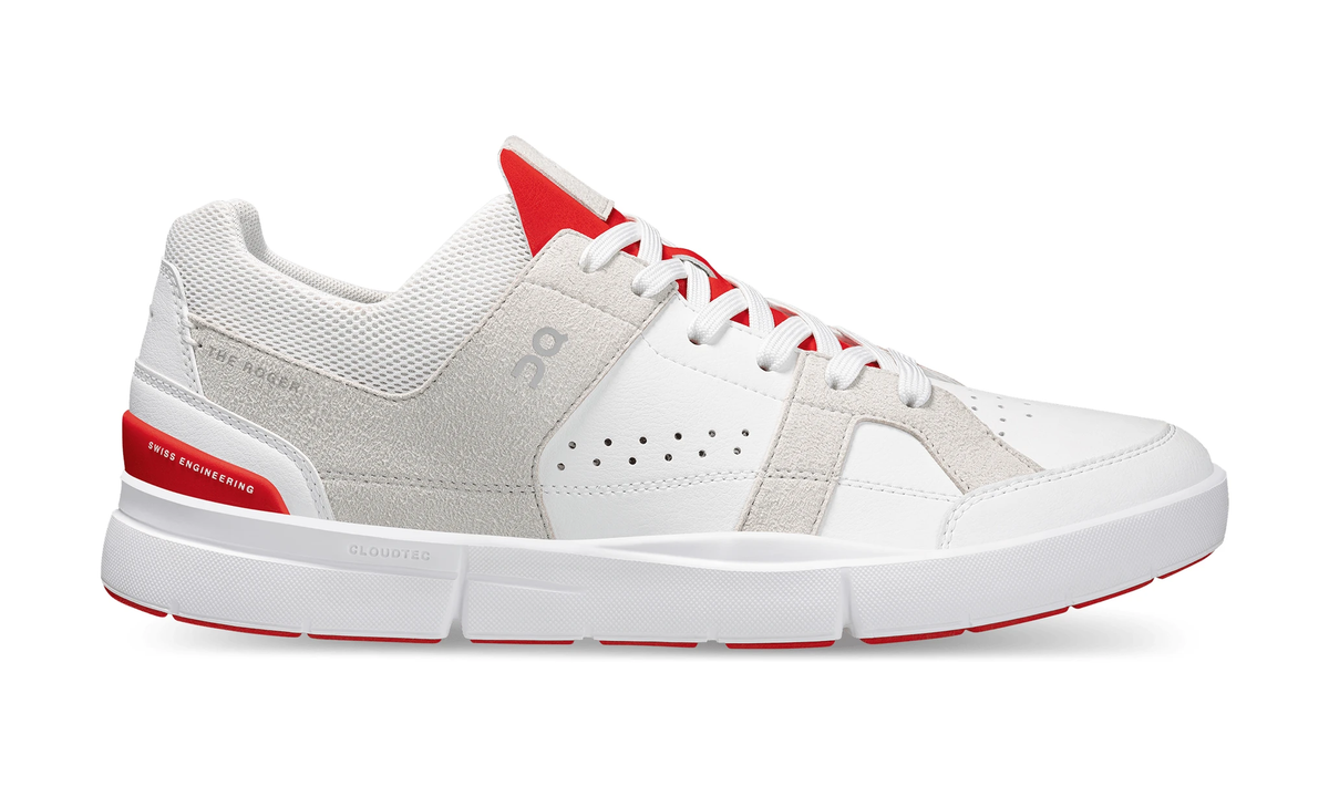 On The Roger Clubhouse White Grey Red - Guerdon Kicks -