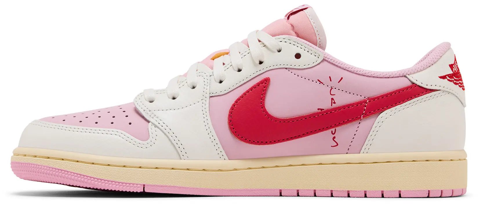 Travis Scott x Air Jordan 1 Retro Low OG 'Sail Tropical Pink' - Guerdon Kicks -