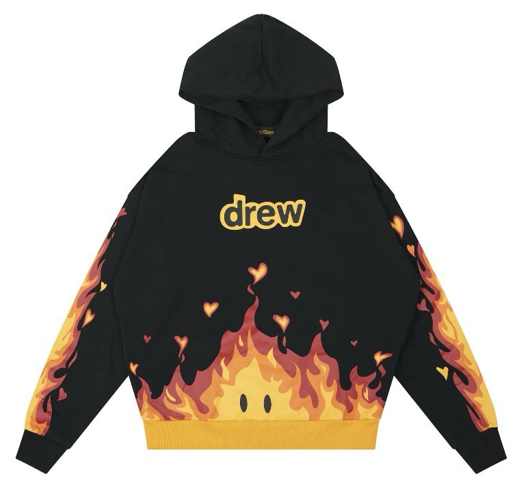 Drew House Fire Hoodie Black