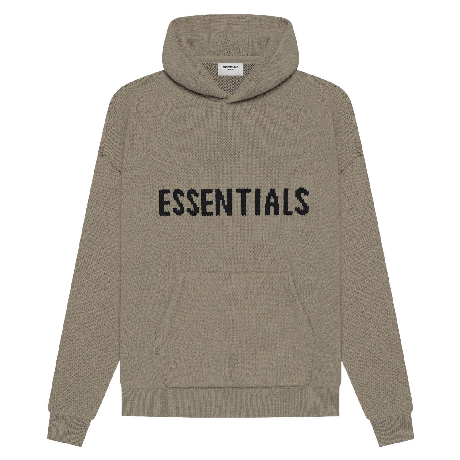 Essentials Knit Hoodie Taupe