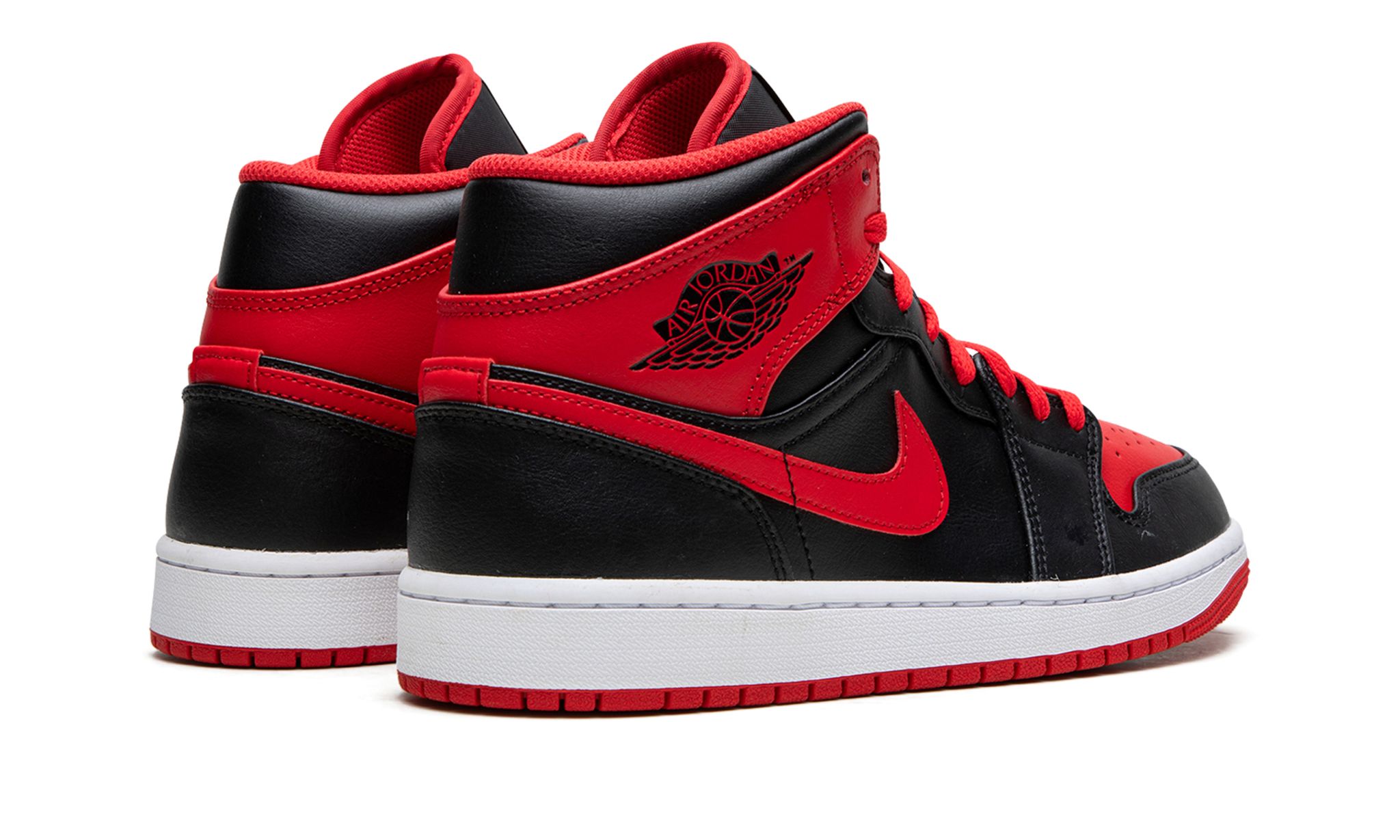 Air Jordan 1 Mid Alternate Bred Black Fire Red