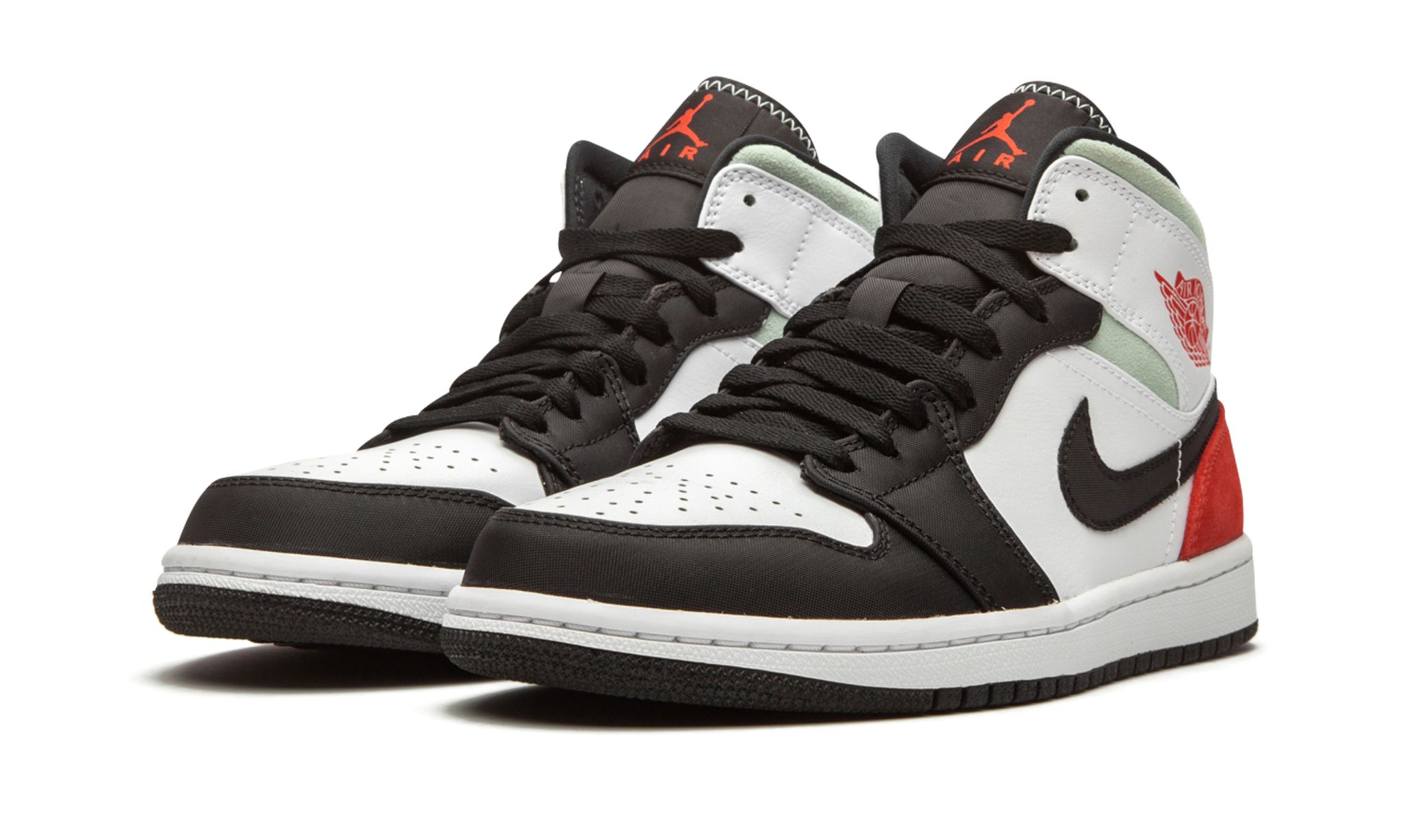 Air Jordan 1 Mid SE Red Grey Black Toe