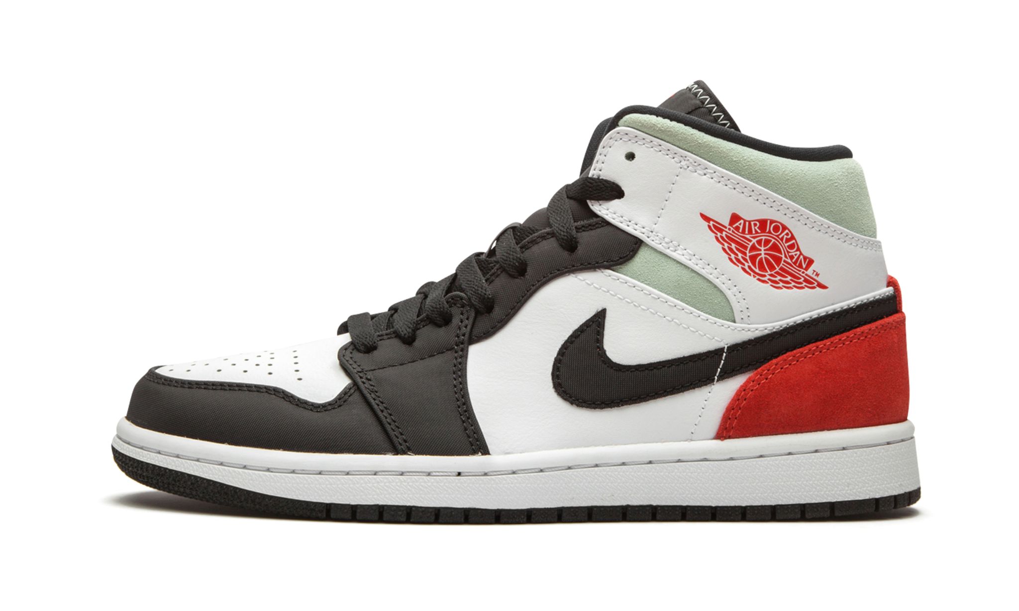 Air Jordan 1 Mid SE Red Grey Black Toe