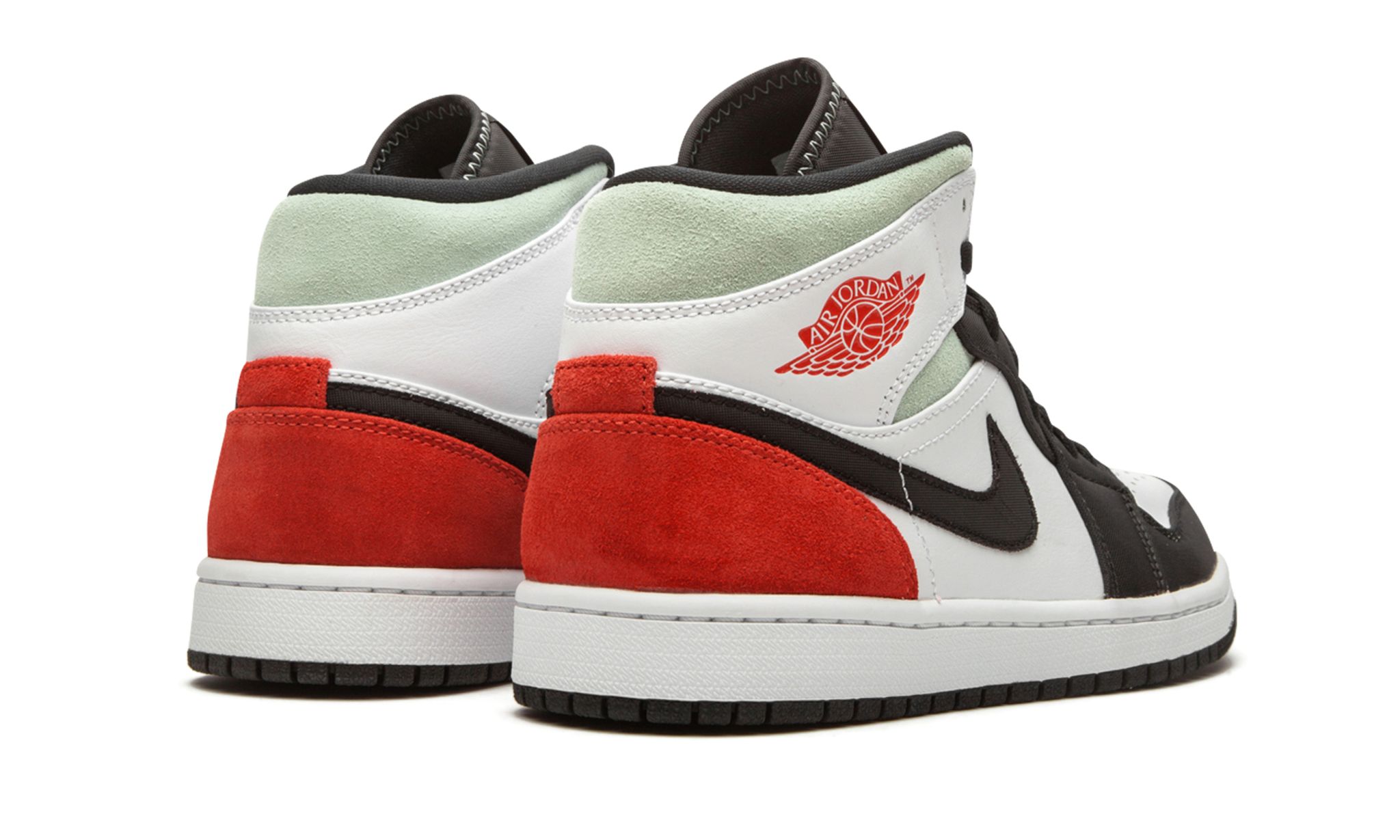 Air Jordan 1 Mid SE Red Grey Black Toe