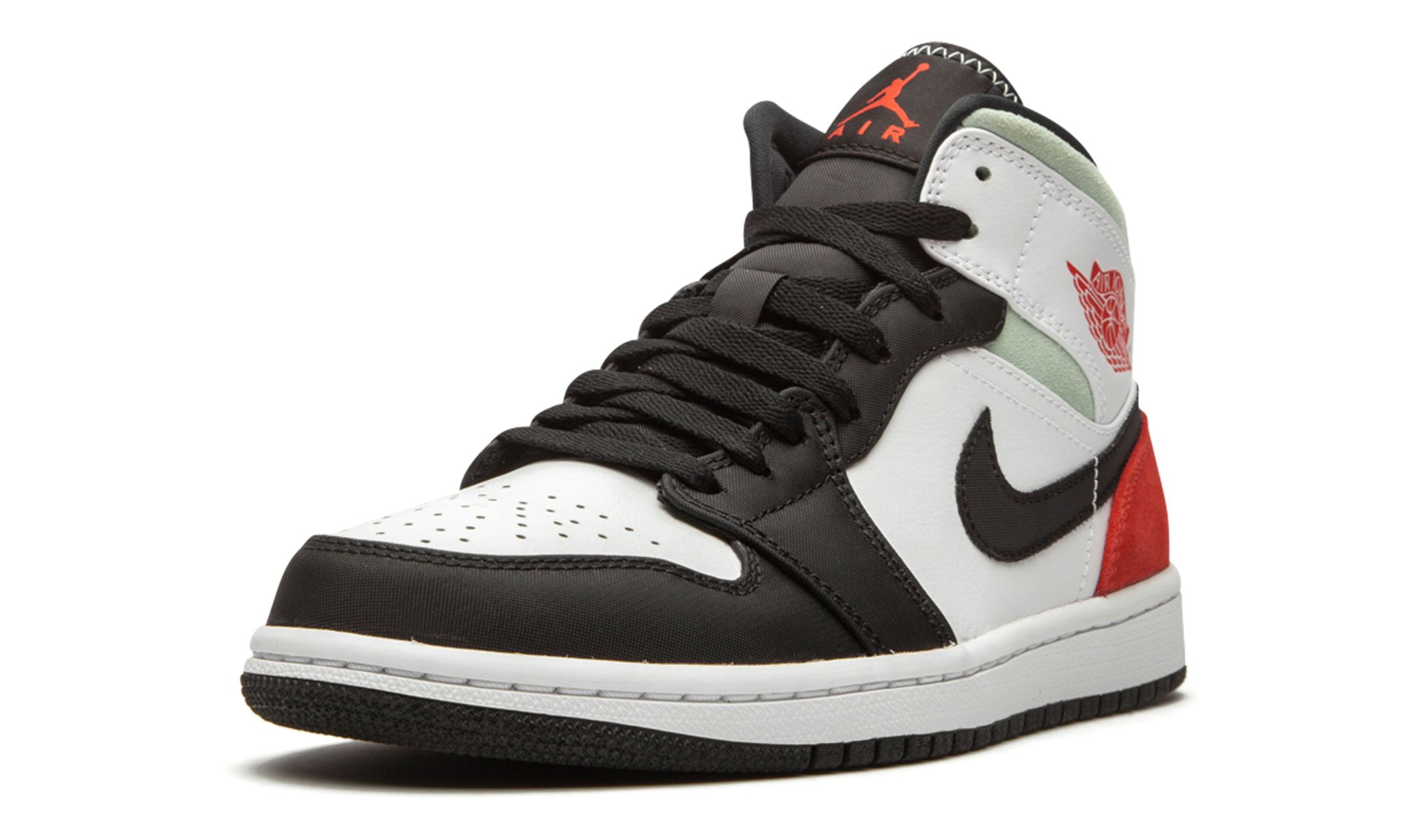 Air Jordan 1 Mid SE Red Grey Black Toe