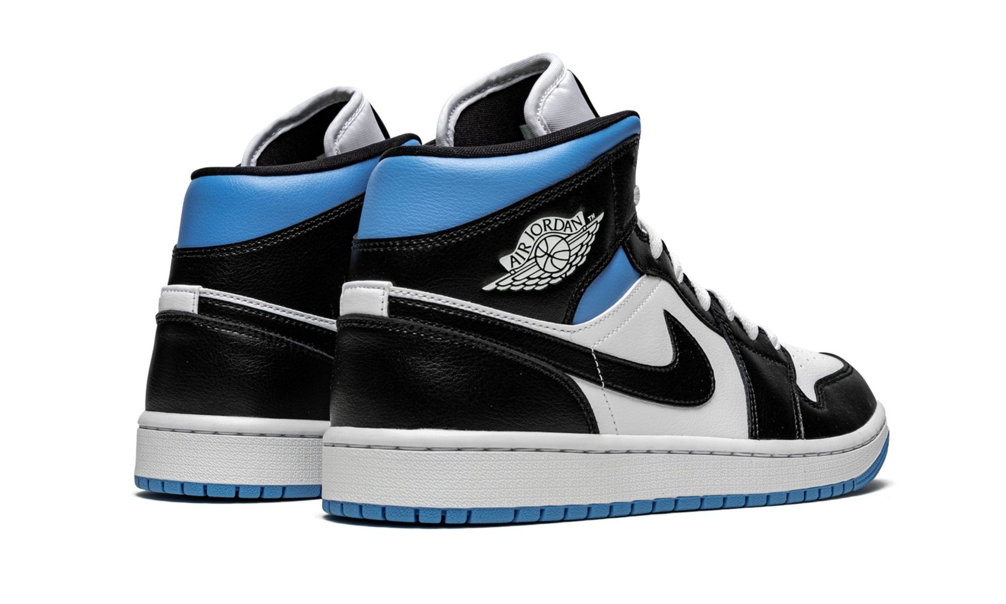 Wmns Air Jordan 1 Mid Black White University Blue