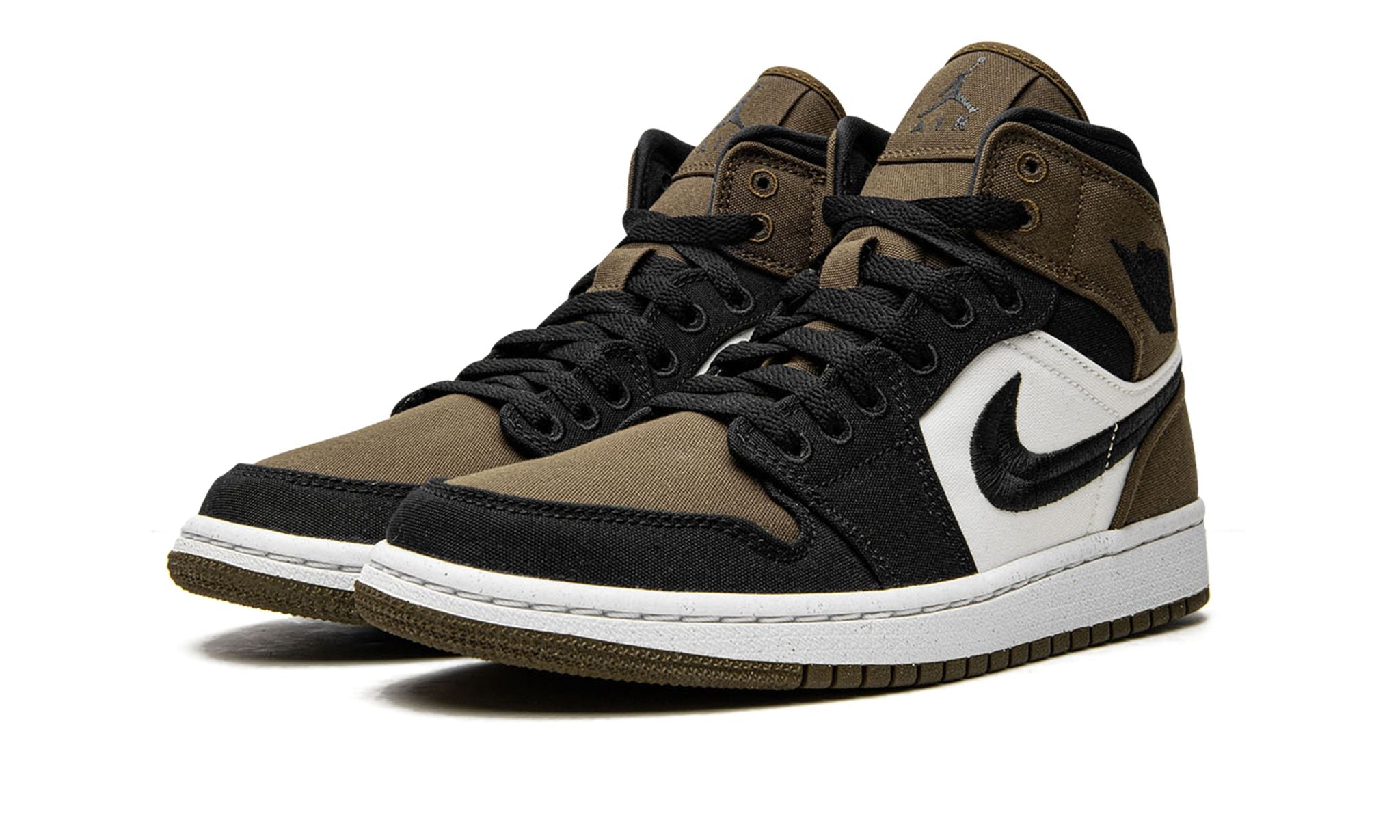 Wmns Air Jordan 1 Mid SE Olive Toe