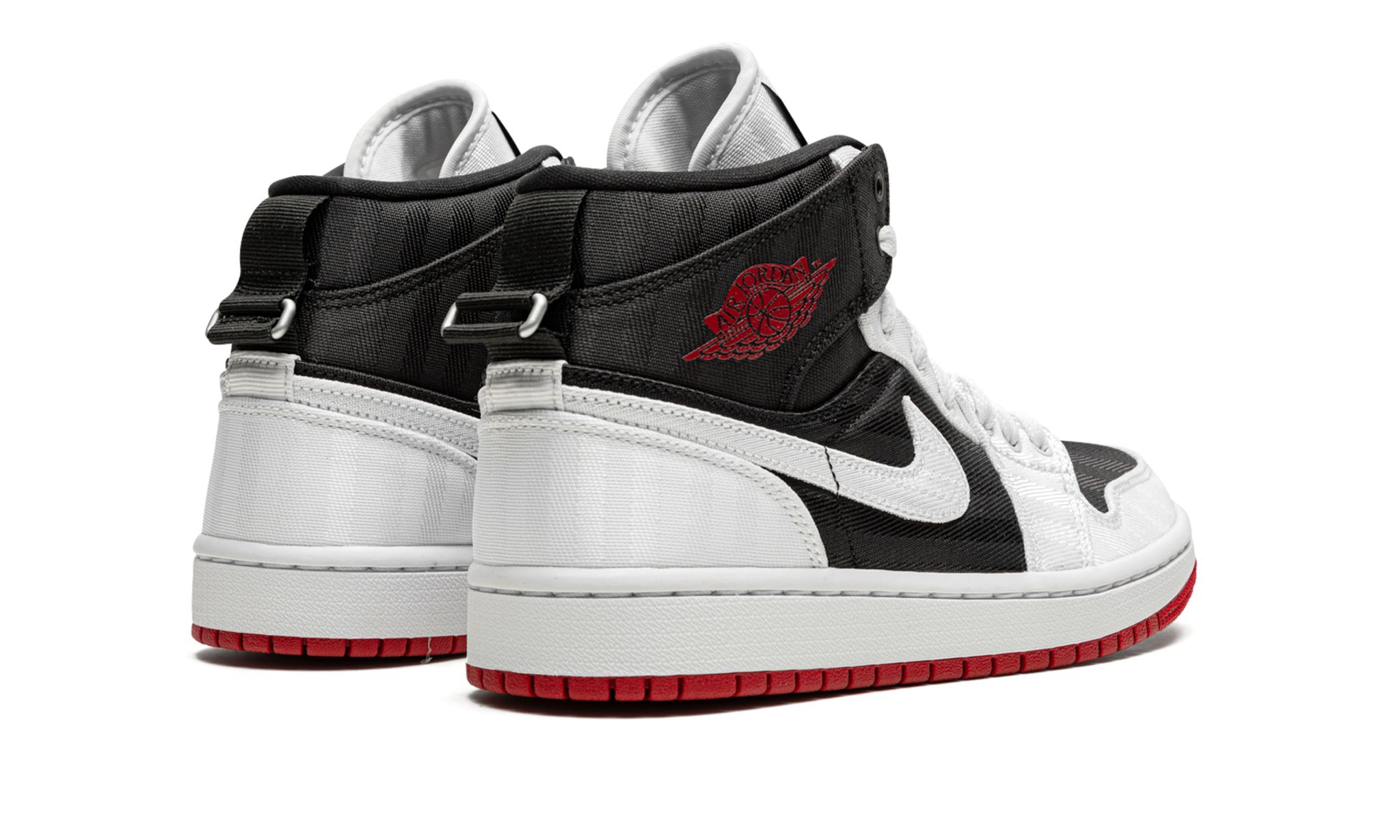 Wmns Air Jordan 1 Mid SE Utility White Black Gym Red