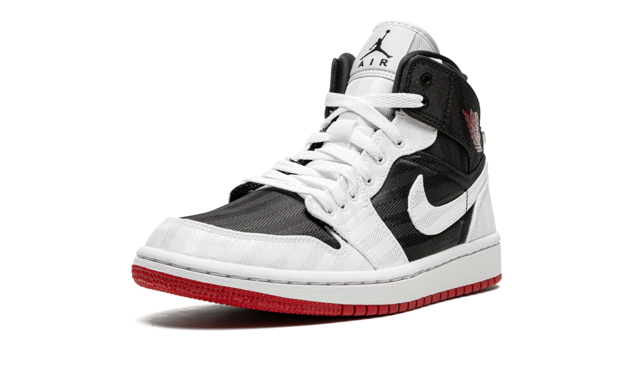 Wmns Air Jordan 1 Mid SE Utility White Black Gym Red