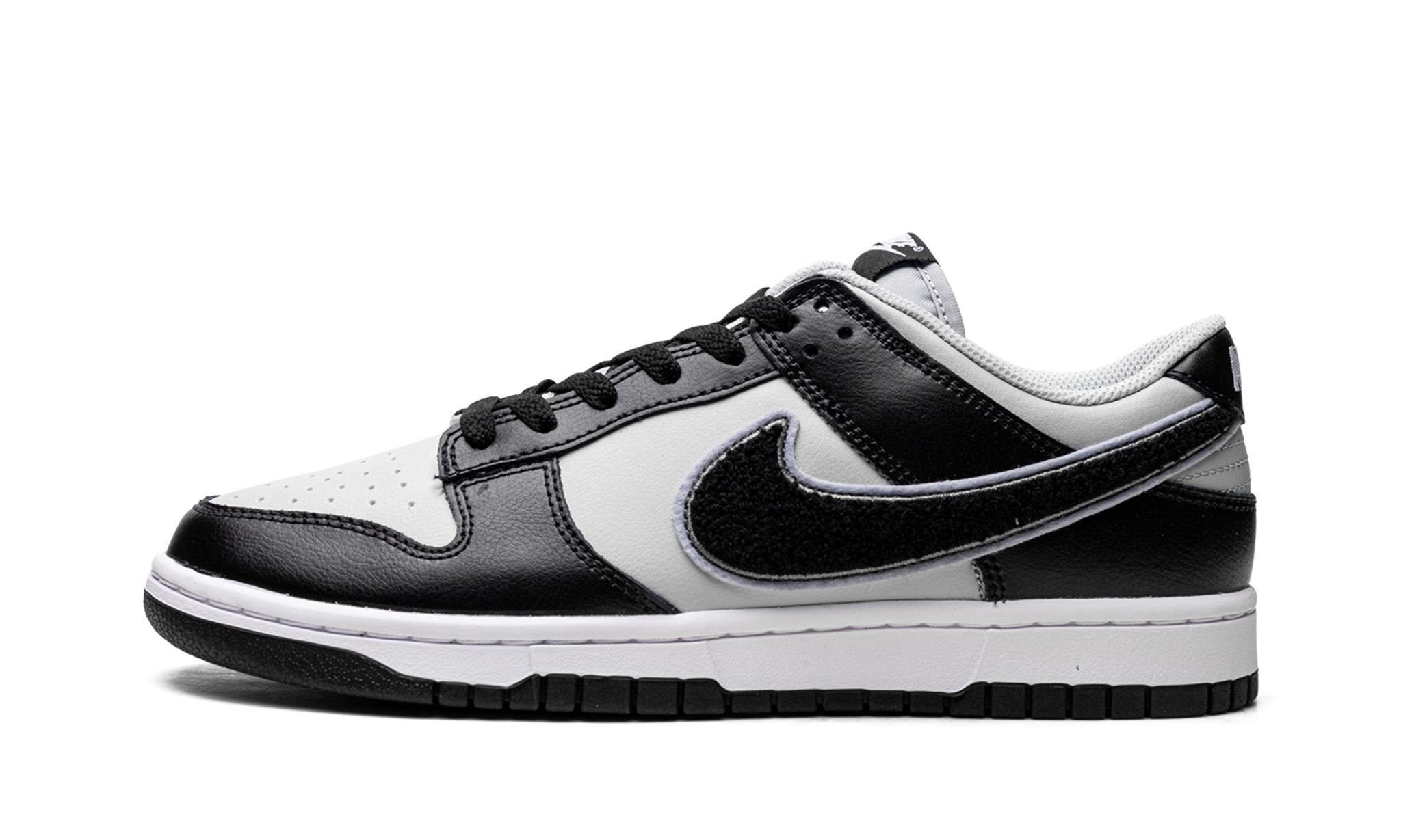 Dunk Low Chenille Swoosh Black Grey