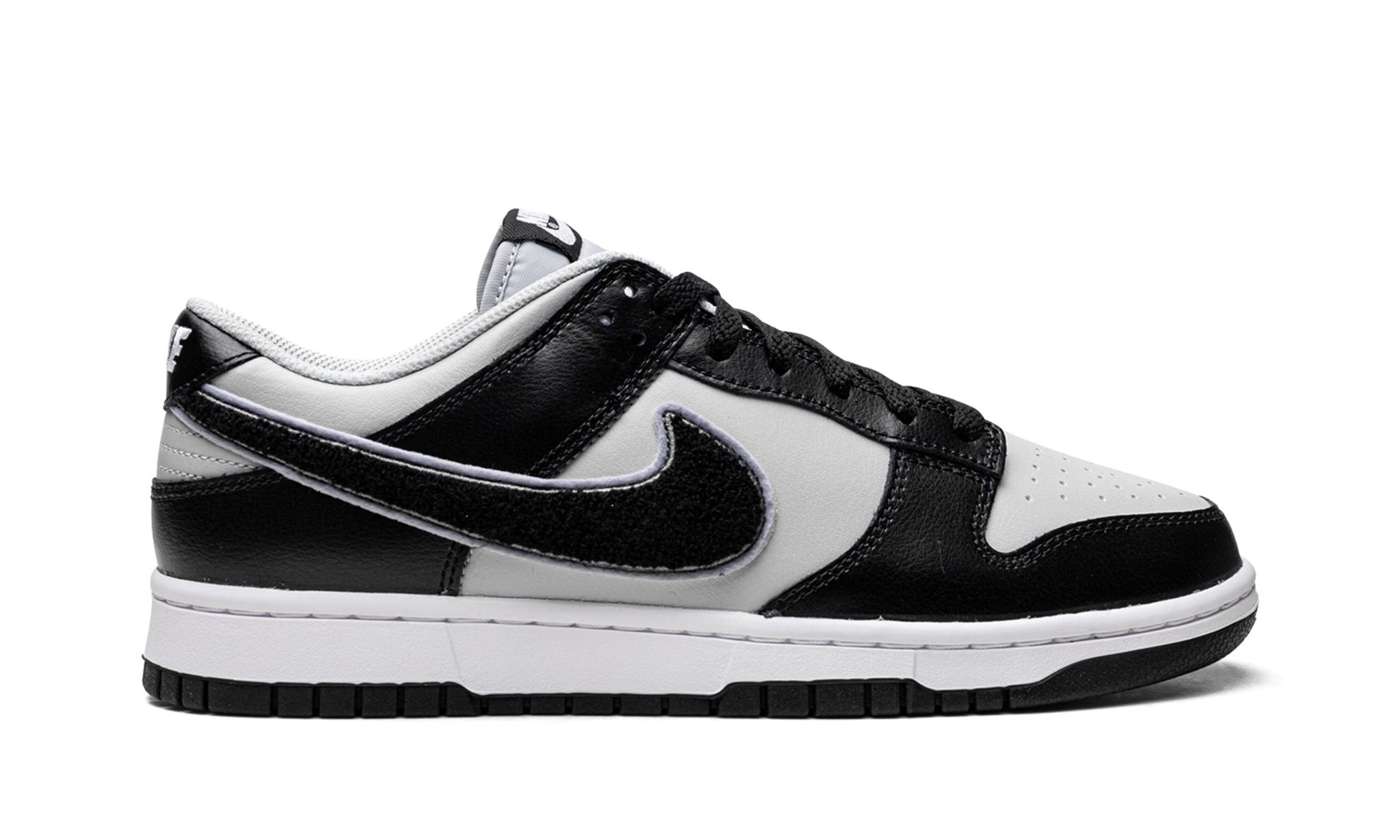 Dunk Low Chenille Swoosh Black Grey