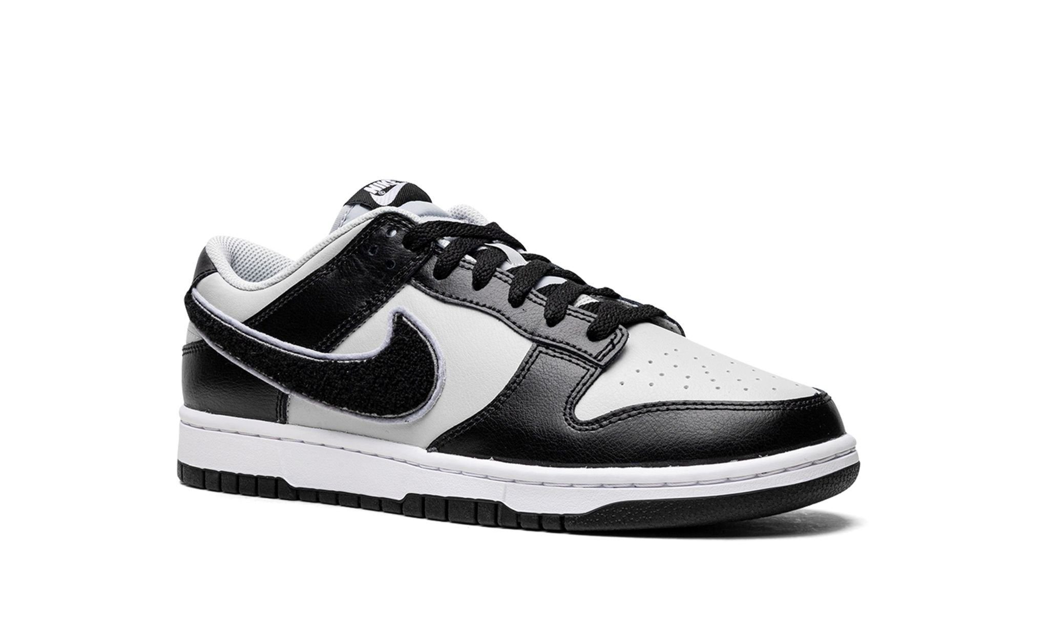 Dunk Low Chenille Swoosh Black Grey