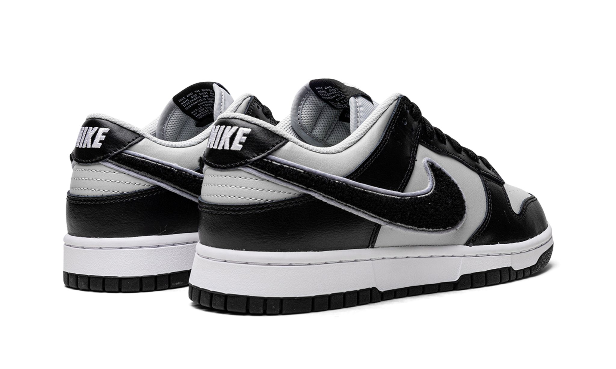 Dunk Low Chenille Swoosh Black Grey