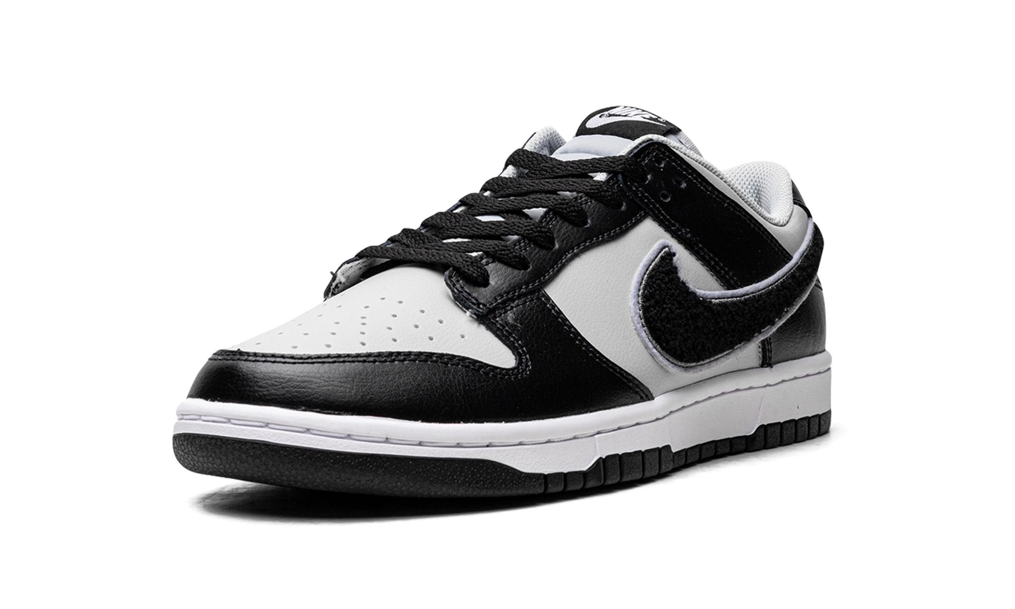 Dunk Low Chenille Swoosh Black Grey