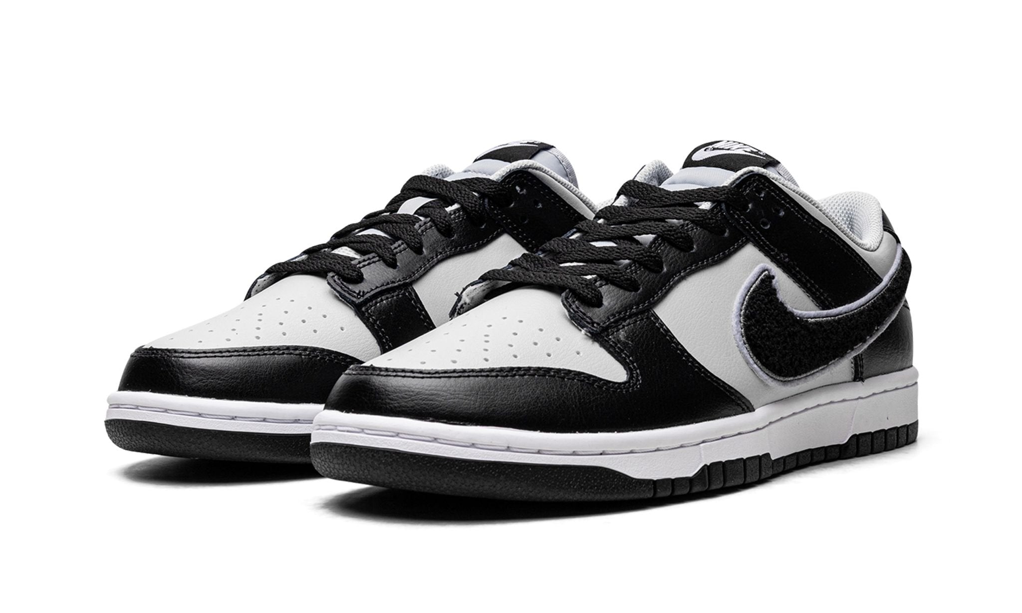 Dunk Low Chenille Swoosh Black Grey