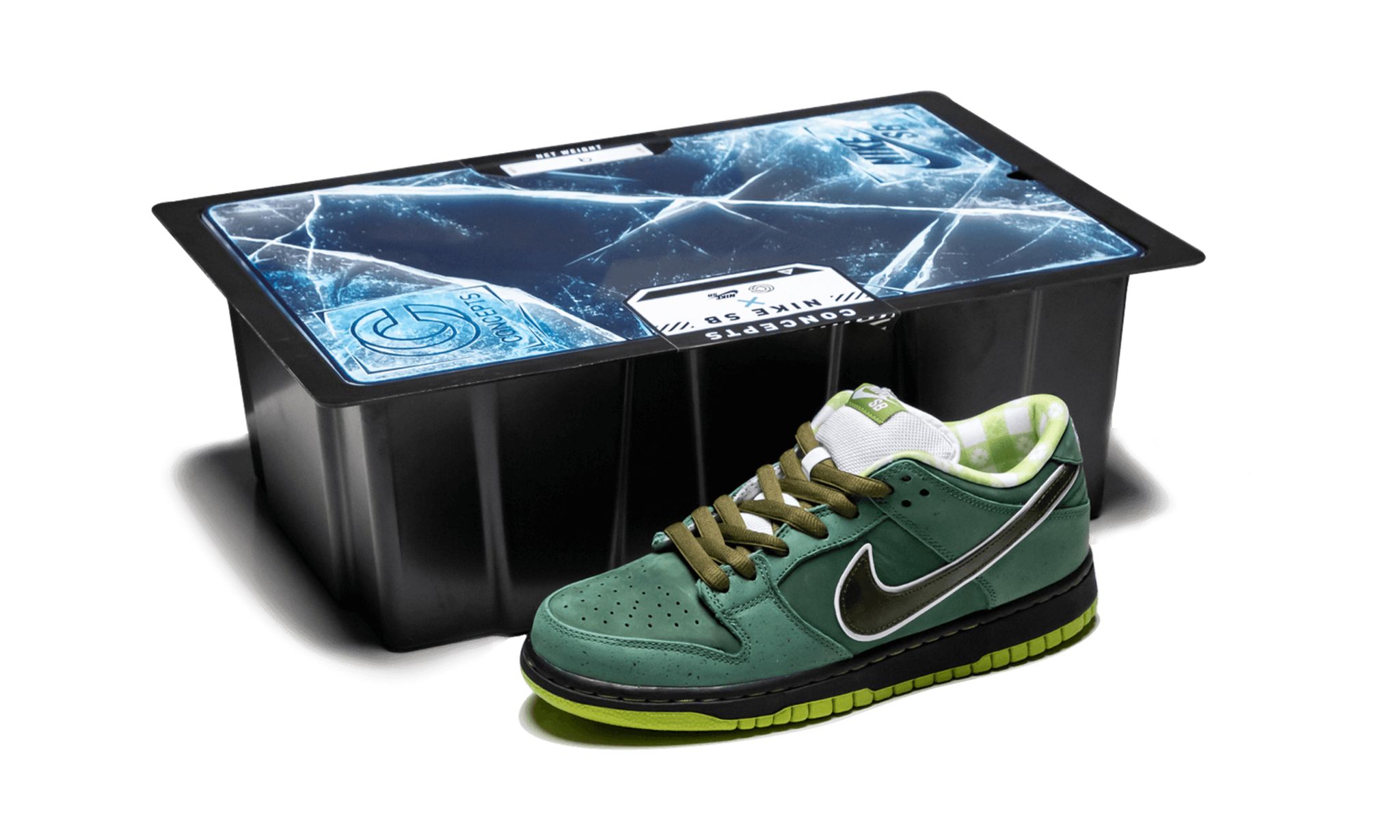 SB Dunk Low Pro OG Qs Special Box Concepts Green Lobster