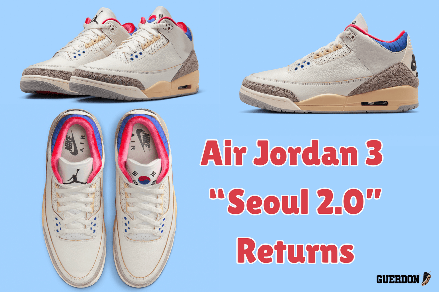 Air Jordan 3 “Seoul 2.0” Returns With Cultural Flair and Fresh Upgrades - Guerdon Kicks