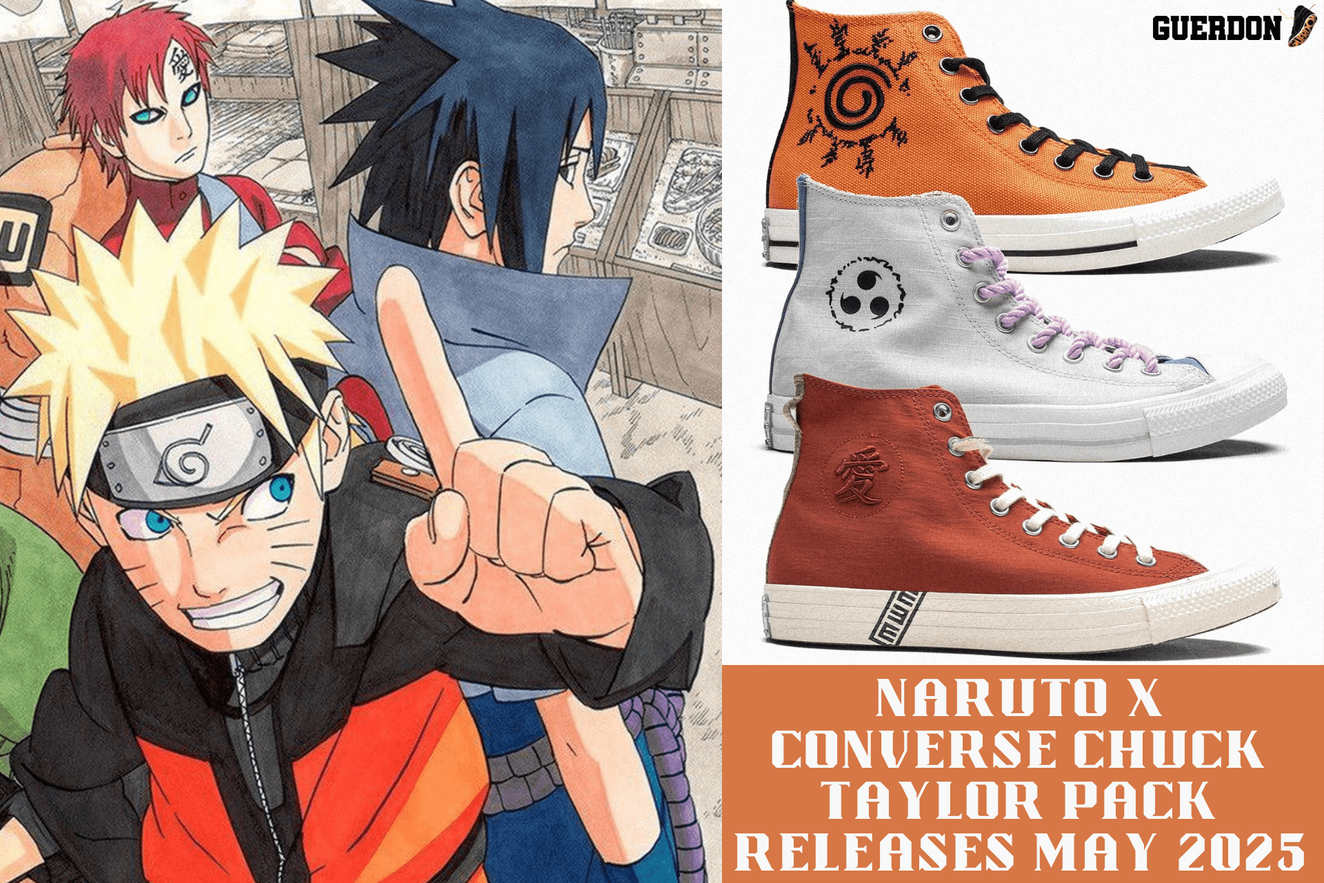 Naruto Shippuden x Converse: Iconic Ninja-Inspired Chuck Taylor Collection Launches May 22 - Guerdon Kicks