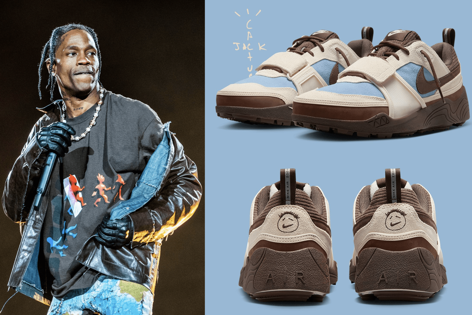 Travis Scott x Nike Zoom Field Jaxx “Leche Blue” Drops May 16: Release Info, Raffles & Styling Breakdown - Guerdon Kicks