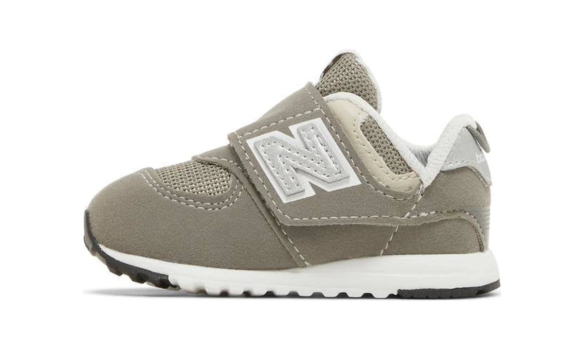 574 New-B Hook & Loop Toddler 'Rain Cloud Silver Metallic'