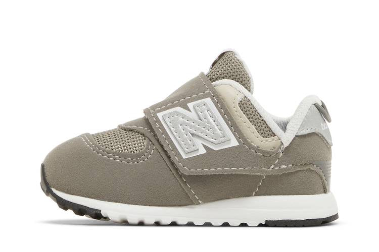 574 New-B Hook & Loop Toddler 'Rain Cloud Silver Metallic'