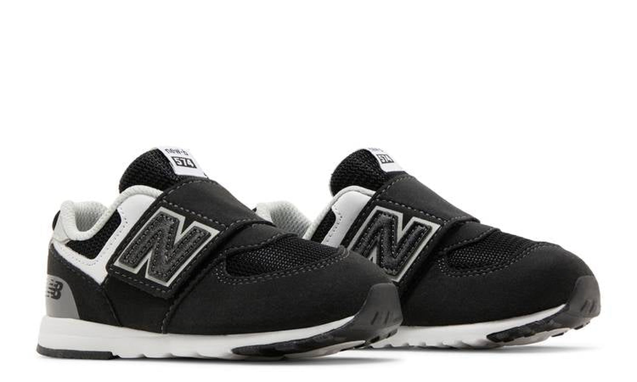 574 New-B Hook & Loop Toddler Wide 'Black White'
