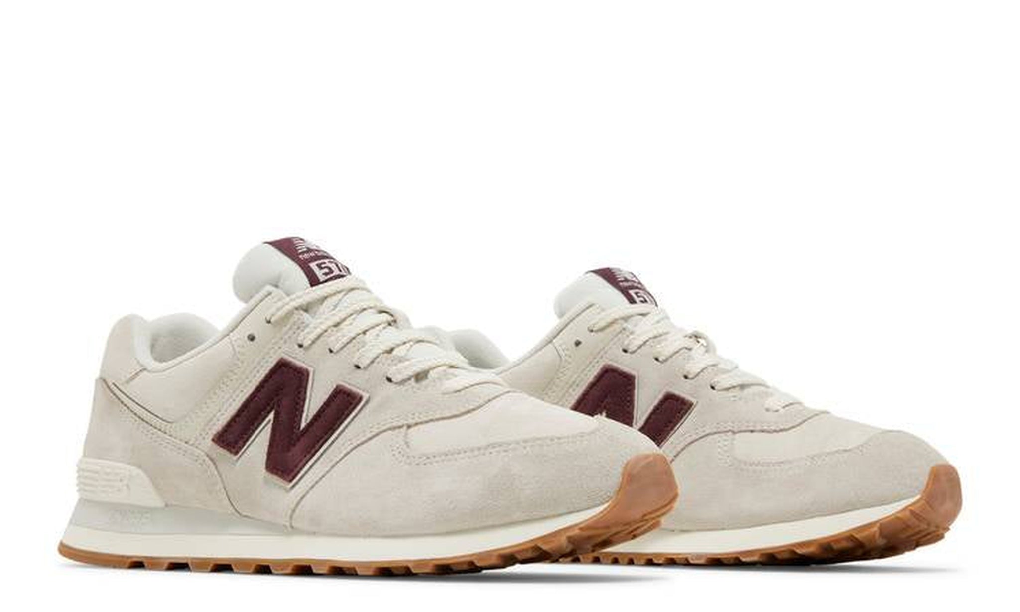 574 'Bone White Burgundy'