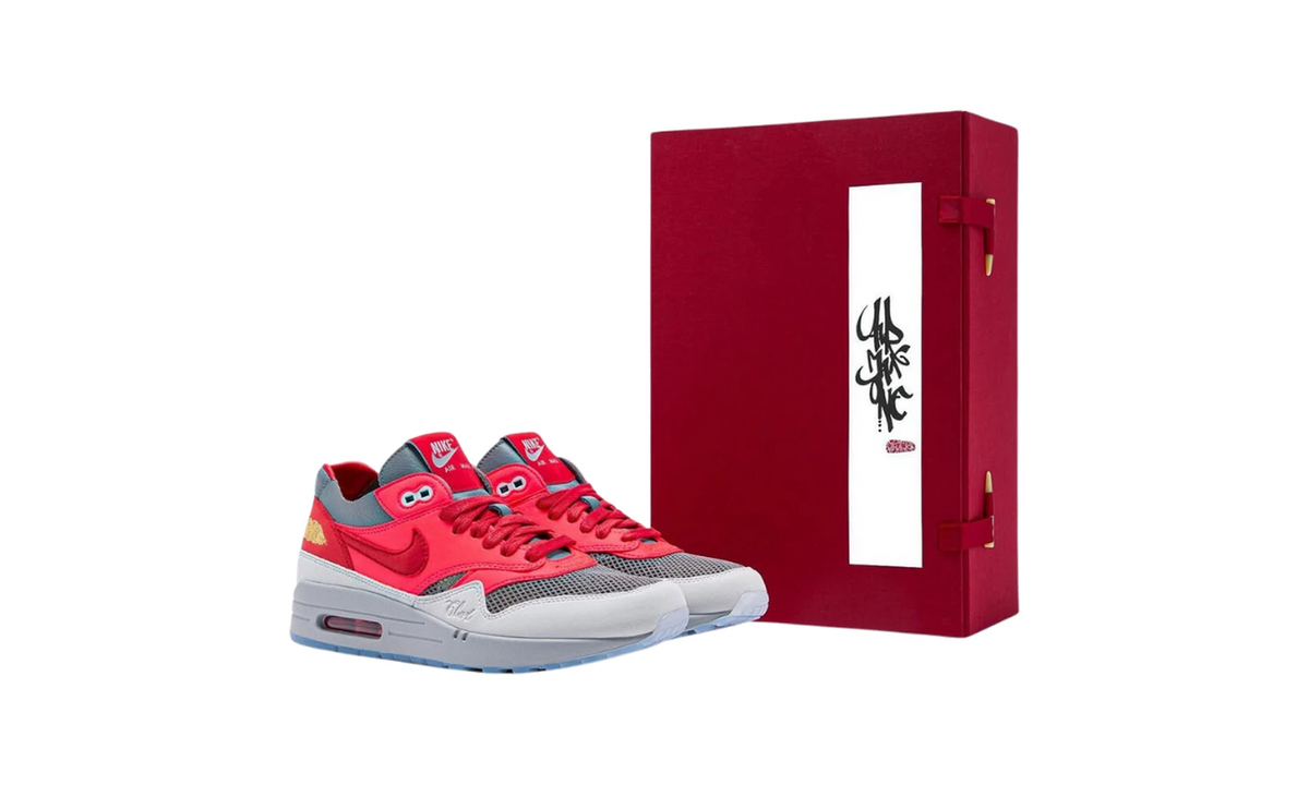CLOT x Air Max 1 'Kiss Of Death - Solar Red' Special Box