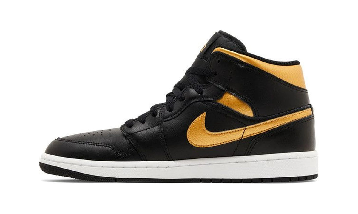 Air Jordan 1 Mid 'Black Metallic Gold'