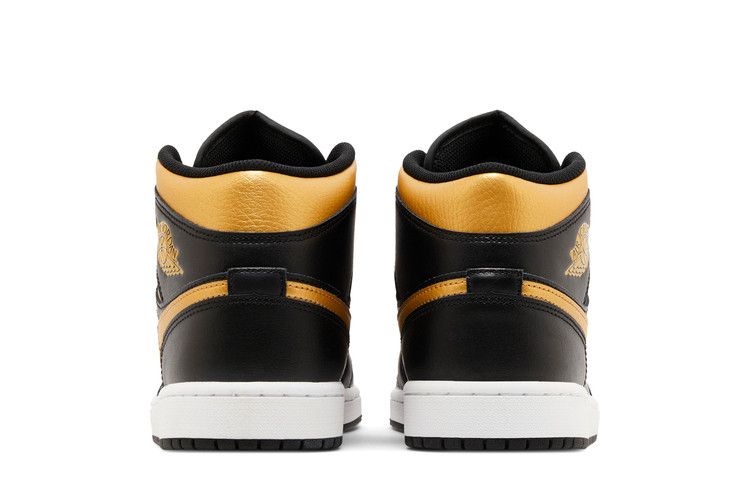 Air Jordan 1 Mid 'Black Metallic Gold'