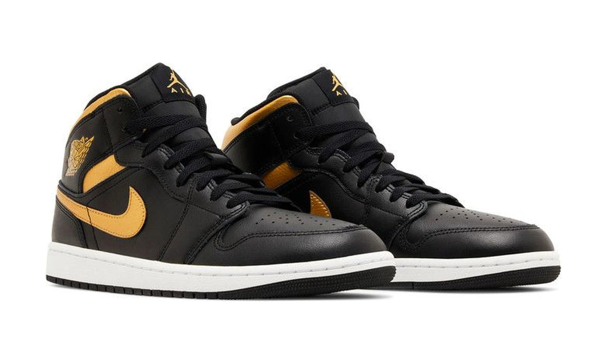 Air Jordan 1 Mid 'Black Metallic Gold'