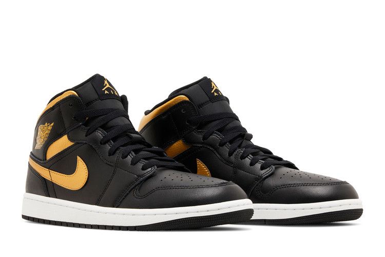 Air Jordan 1 Mid 'Black Metallic Gold'