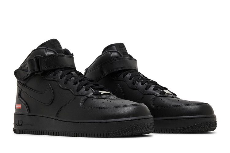 Supreme x Air Force 1 Mid 'Box Logo - Triple Black'