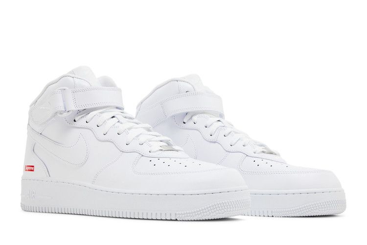 Supreme x Air Force 1 Mid 'Box Logo - Triple White'